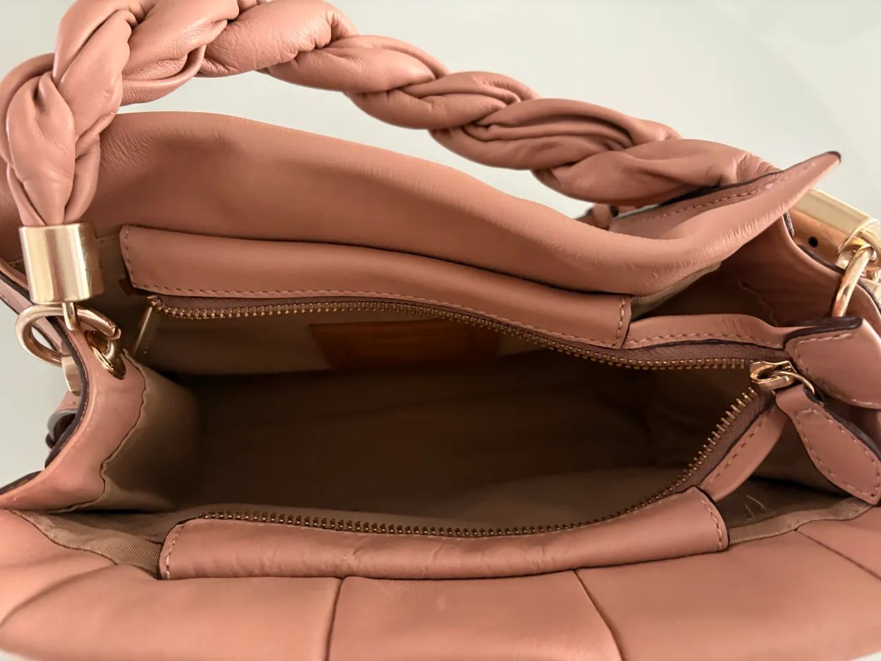 Bolsa Arezzo rose de couro legítimo  - Foto 3