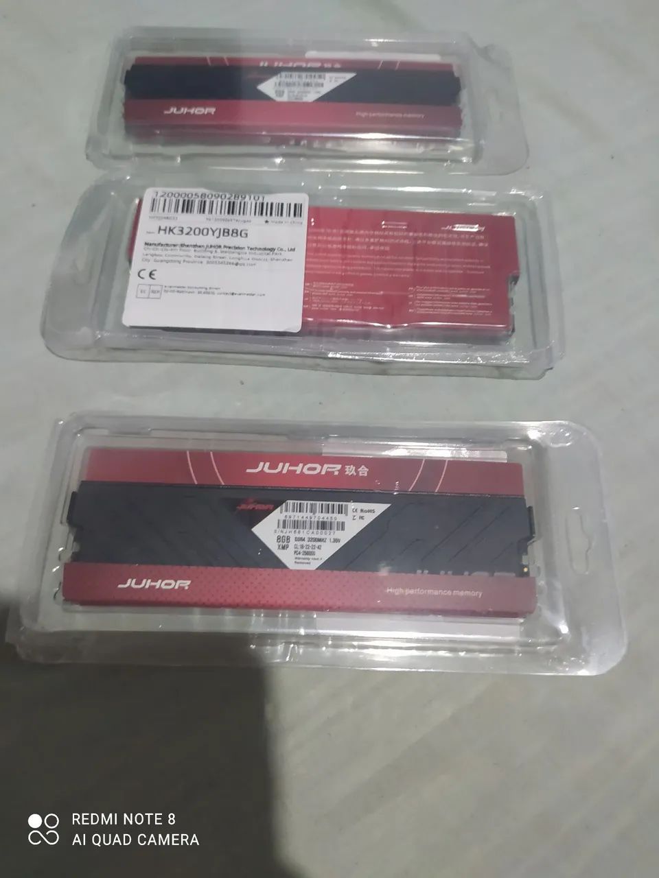 Memória RAM DDR4 8GB PC Juhor Nova 