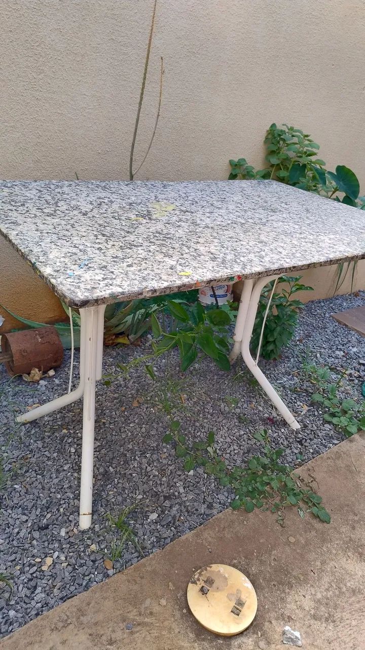MESA DE MÁRMORE SEM CADEIRAS - Foto 2