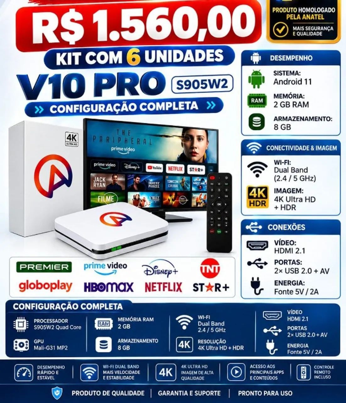 V10 Pro - Kit c/ 6 Unidades