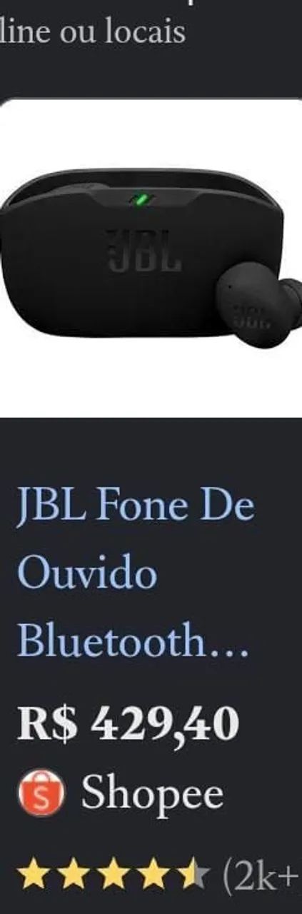 Fone via bluetooth JBL - Foto 2