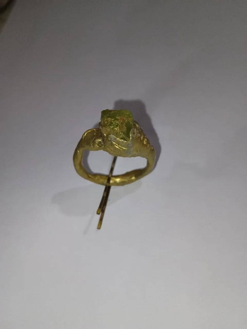 Anel artesanato com cristal. - Foto 2