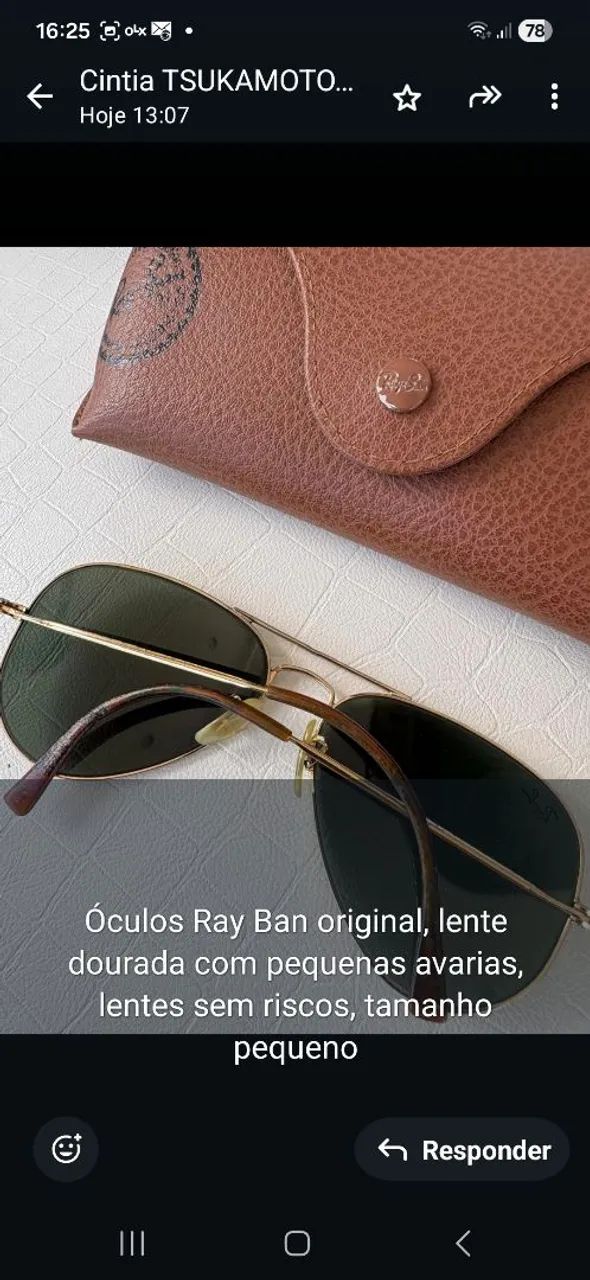 Óculos Original Rayban lente AZUL  - Foto 3