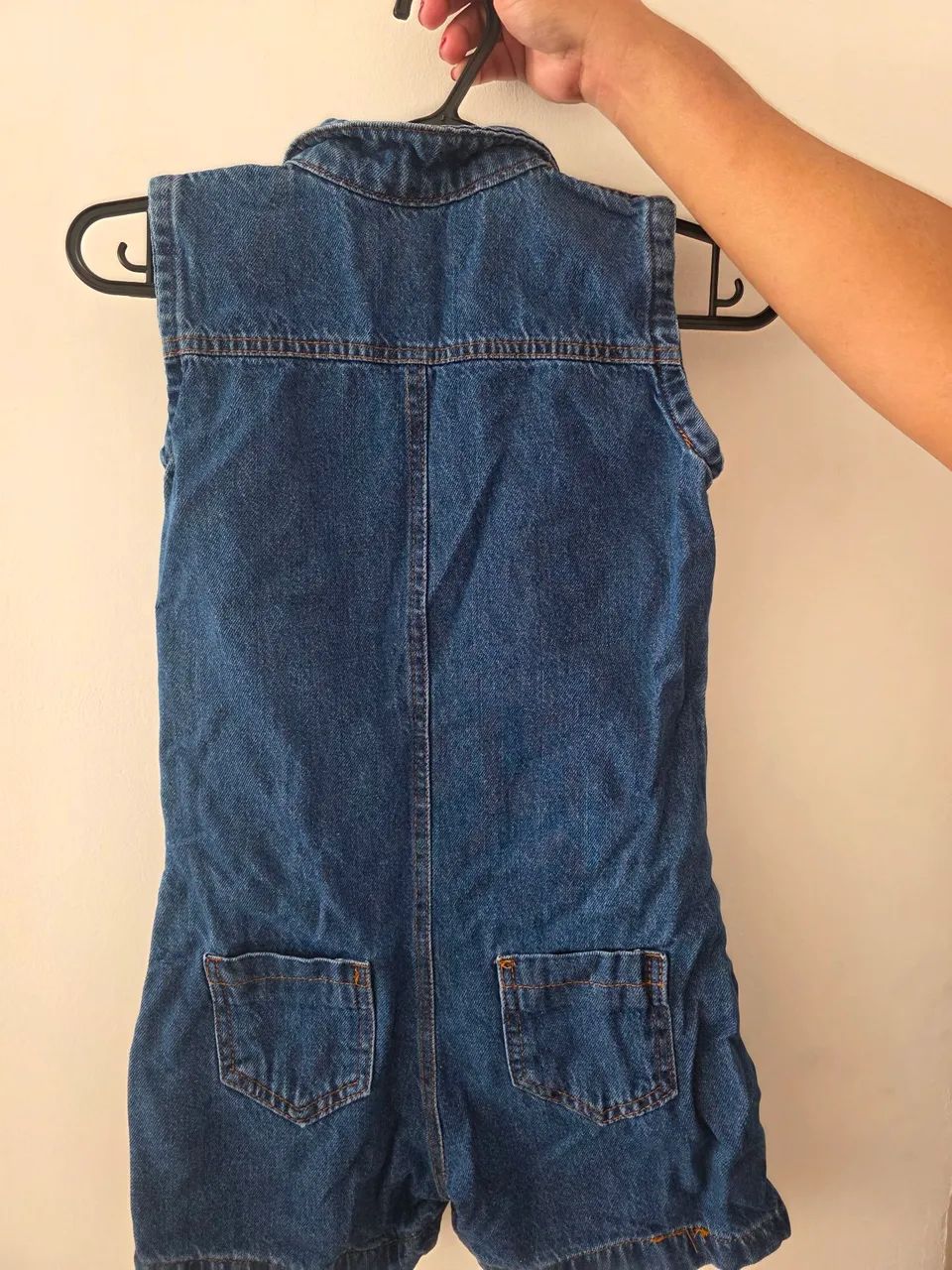Macaquinho infantil jeans  - Foto 2