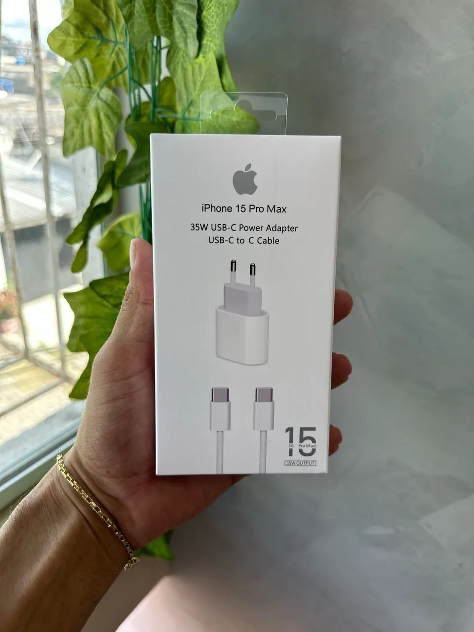 Carregador Turbo 35W para iPhone 15, 16 e 17 Pro Max