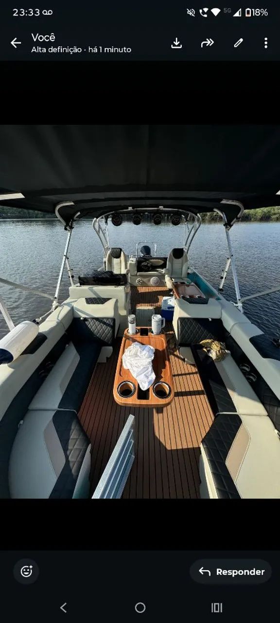 lancha pontoon 28 pes