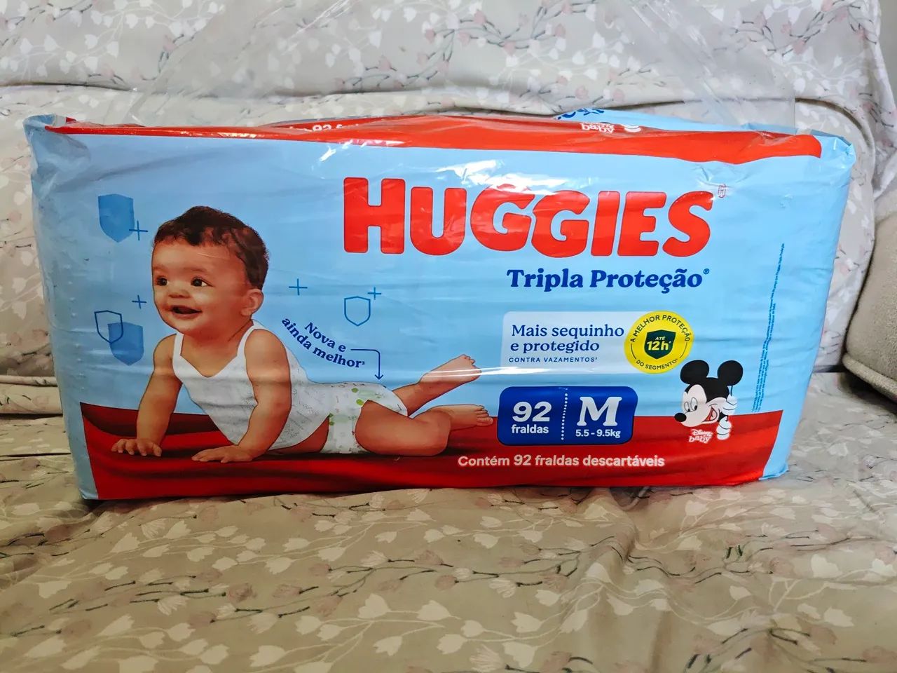 Fraldas Huggies Tripla proteção 92 Unid Tam M