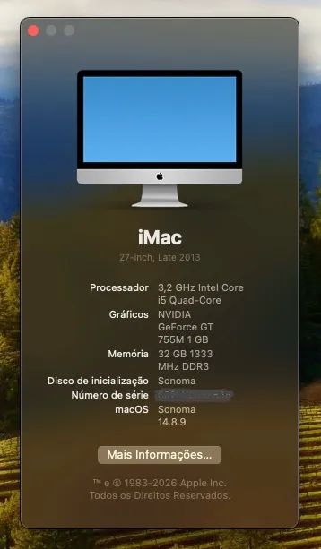 iMac 27 polegadas final 2013 - Computadores e Desktops - Jardim