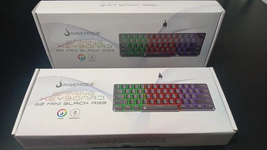 Teclado Rise mode G2 Black RGB controlavel 60% semi mecanico.