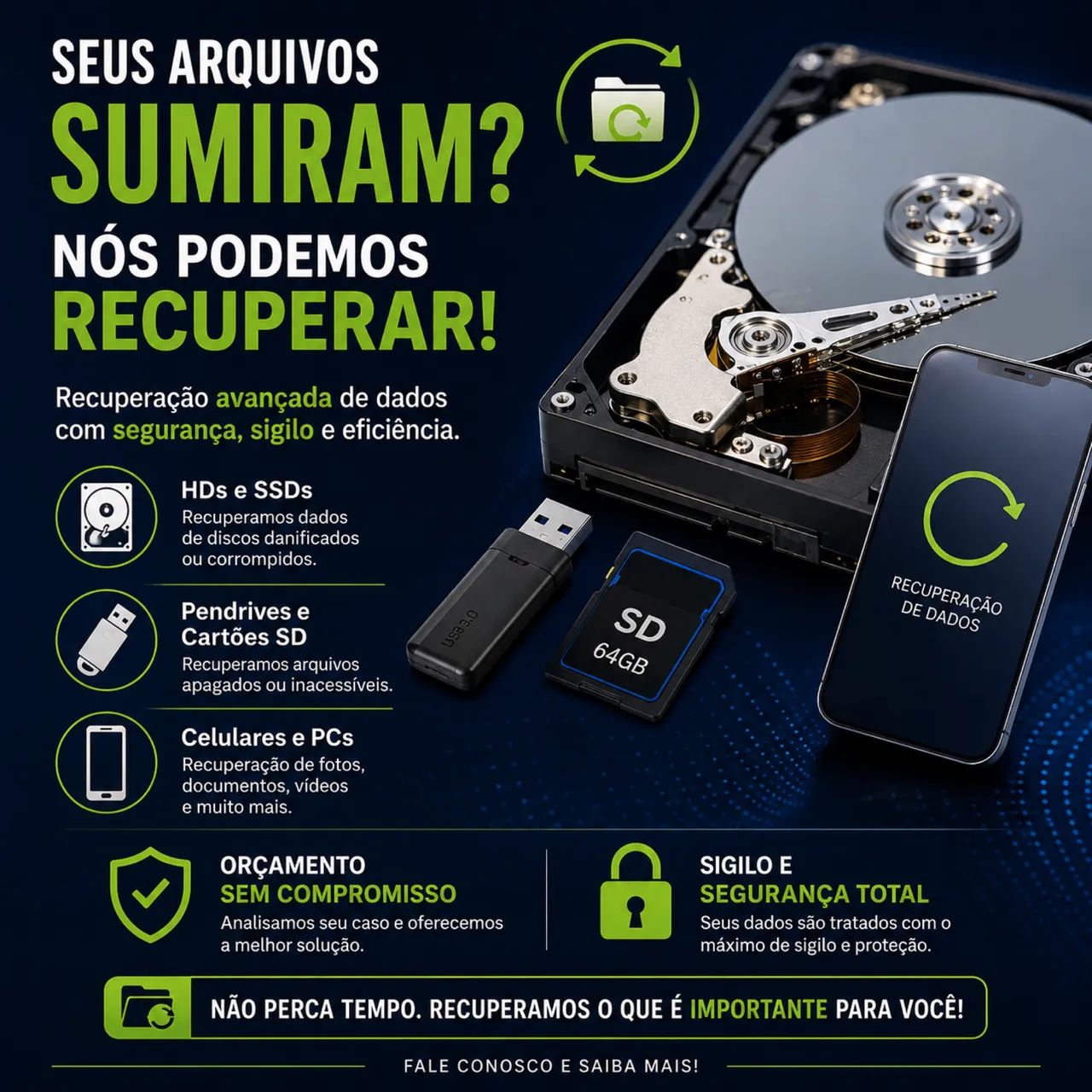 Recuperação de dados perdidos hds PEN Drives  - Foto 2