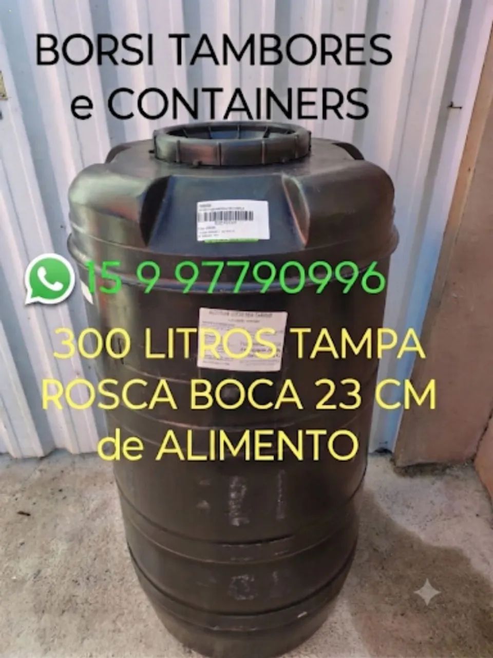 Bombona 60 Litros Tambor Plástico Container IBC Galão Caixa  - Foto 6