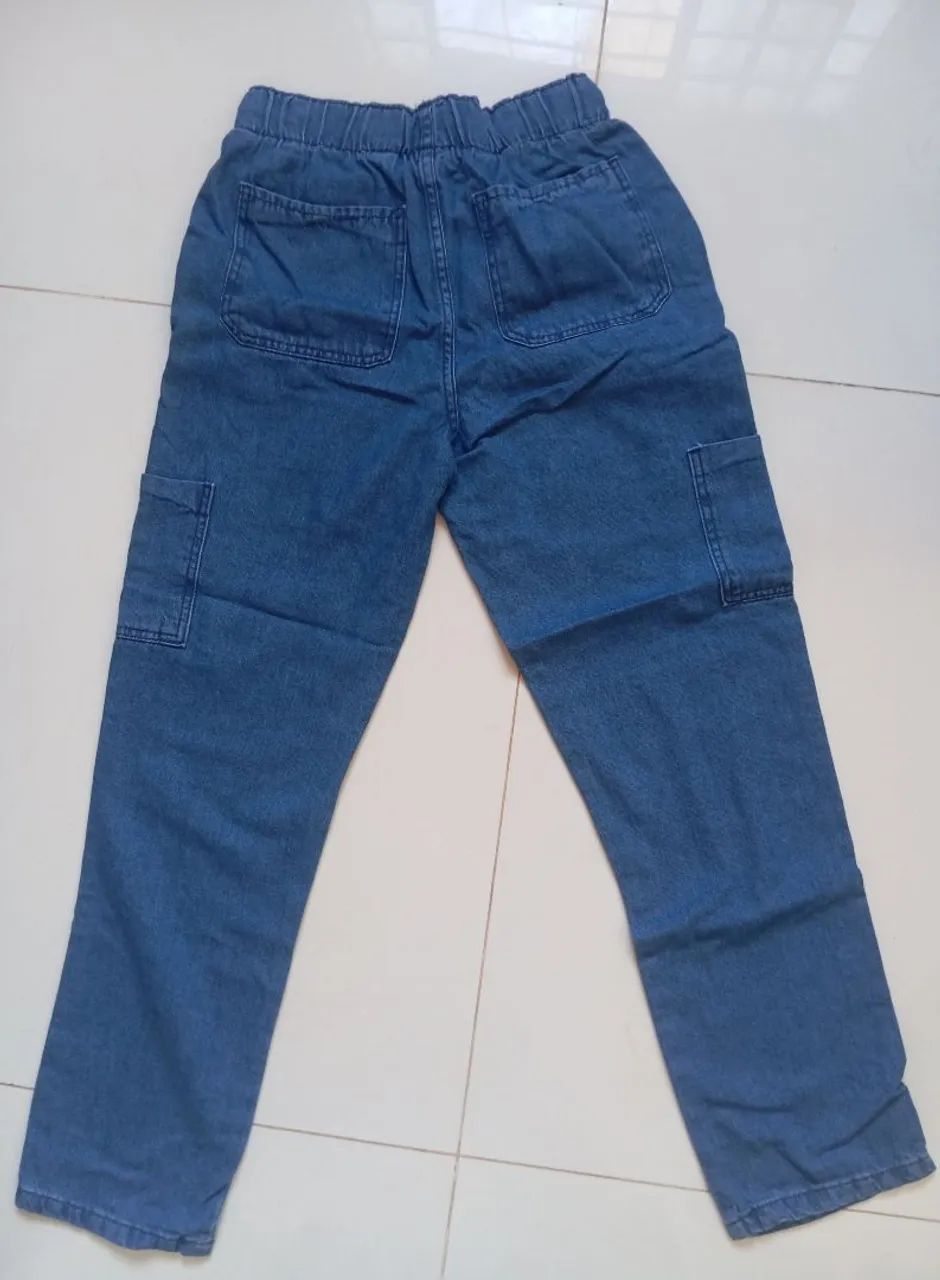 Calça jeans cargo menino 14 anos  - Foto 2