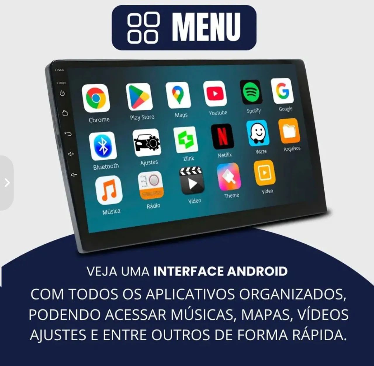 Vende-se multimídia ADAK 9 polegadas com câmera de ré  - Foto 5