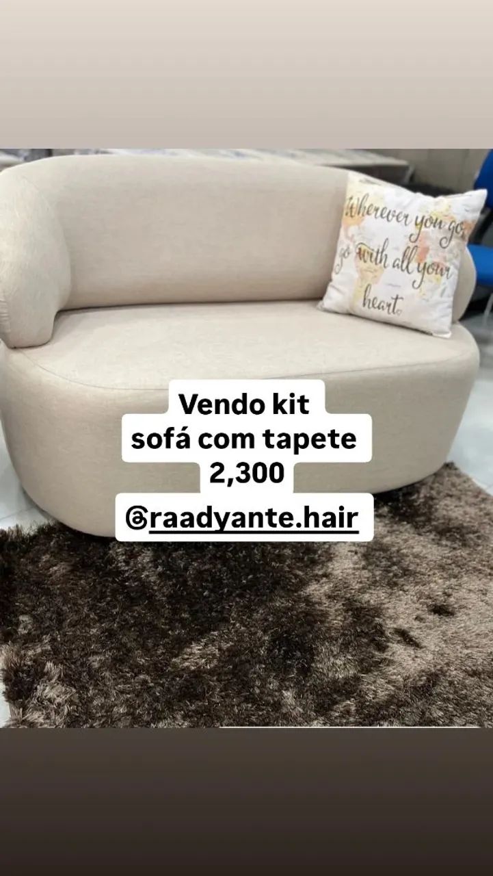 Vendo kit de sofá com tapete
