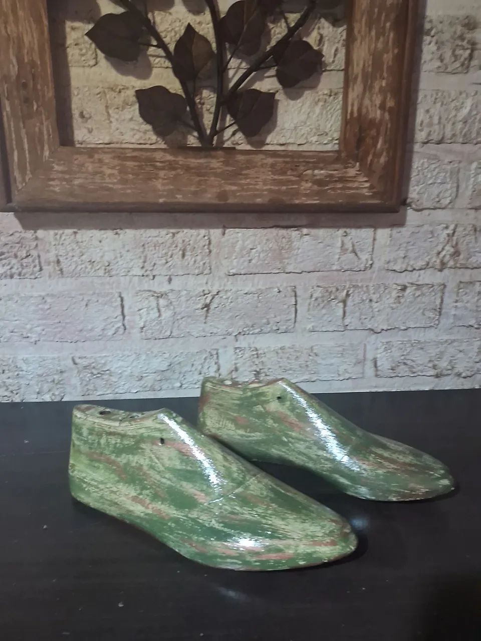 ANTIGUIDADE PARA DECORAÇÃO INDUSTRIAL, RÚSTICA FORMA/MOLDE DE SAPATEIRO  - Foto 2