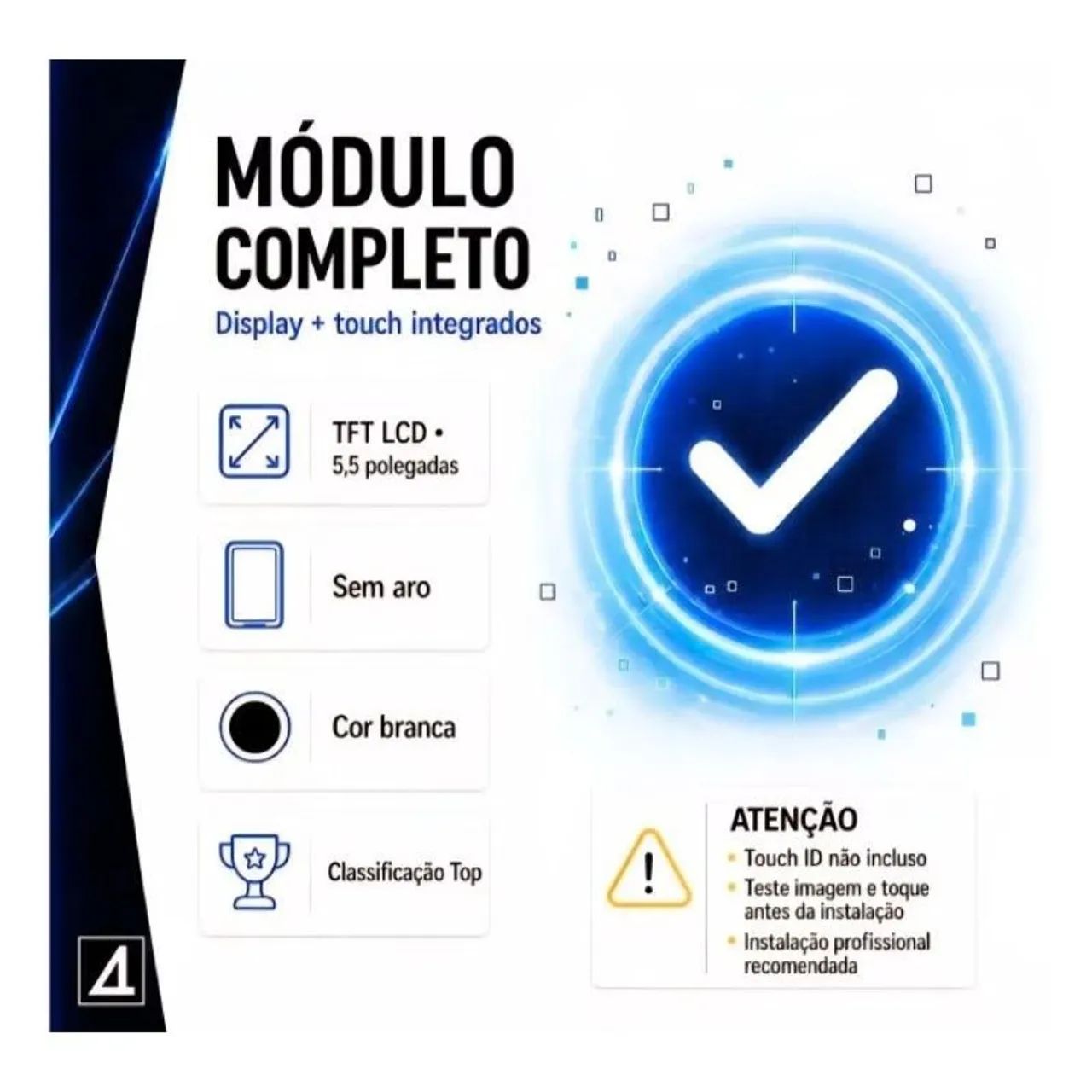 Tela Compatível iPhone 7 Plus 5.5 Branco + Brinde / Frontal Display Touch Lcd Módulo - Foto 2