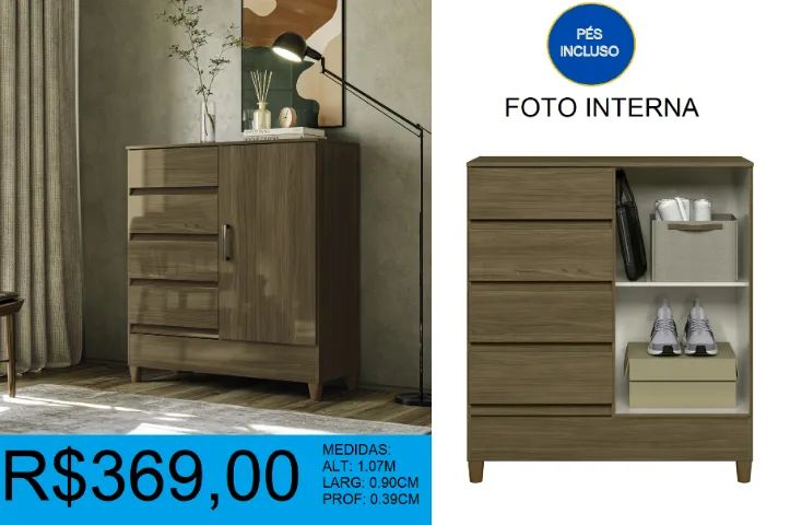 Comoda - compacta - Santos Andira- compre hoje e receba em até 72 horas  - Foto 2