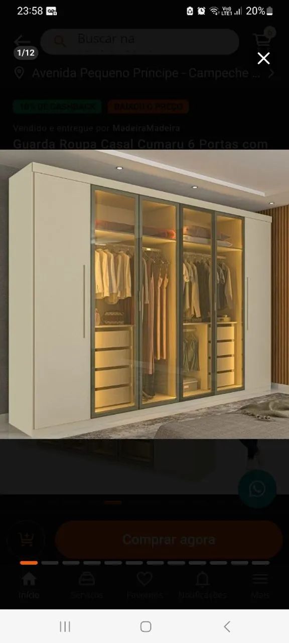 Guarda-roupa casal
