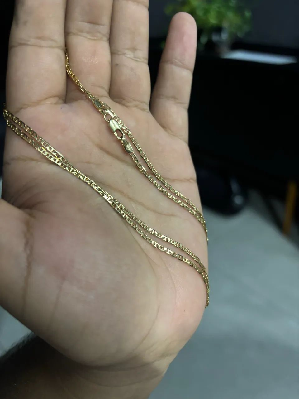 Cordão Piastrine BANHADO A OURO - Foto 3