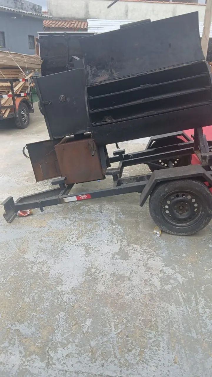 PIT / DEFUMADOR PROFISSIONAL COM CARRETA - PRONTO PARA EVENTOS - Foto 4