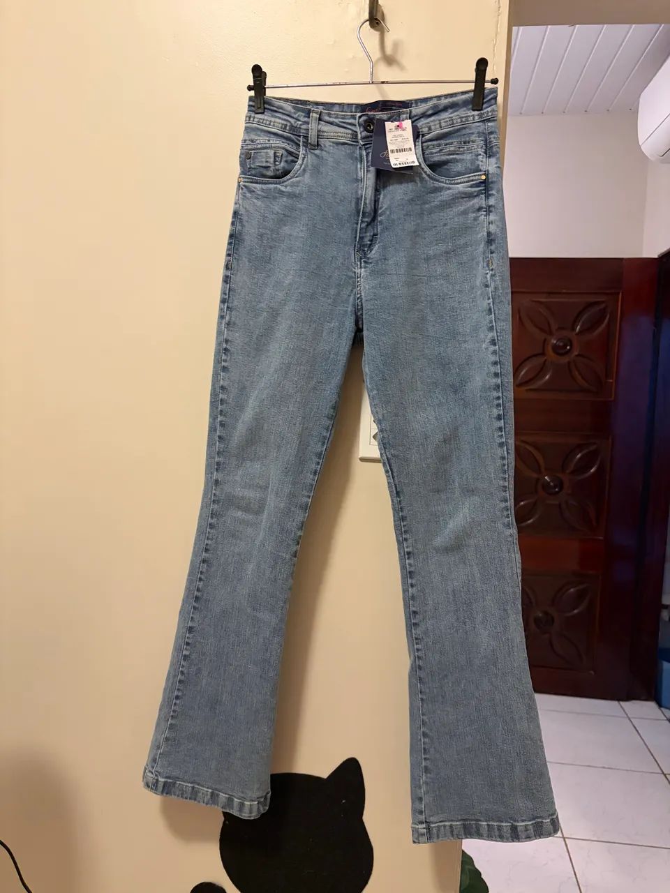 Calça Flare Jeans Famel 38 - Foto 2