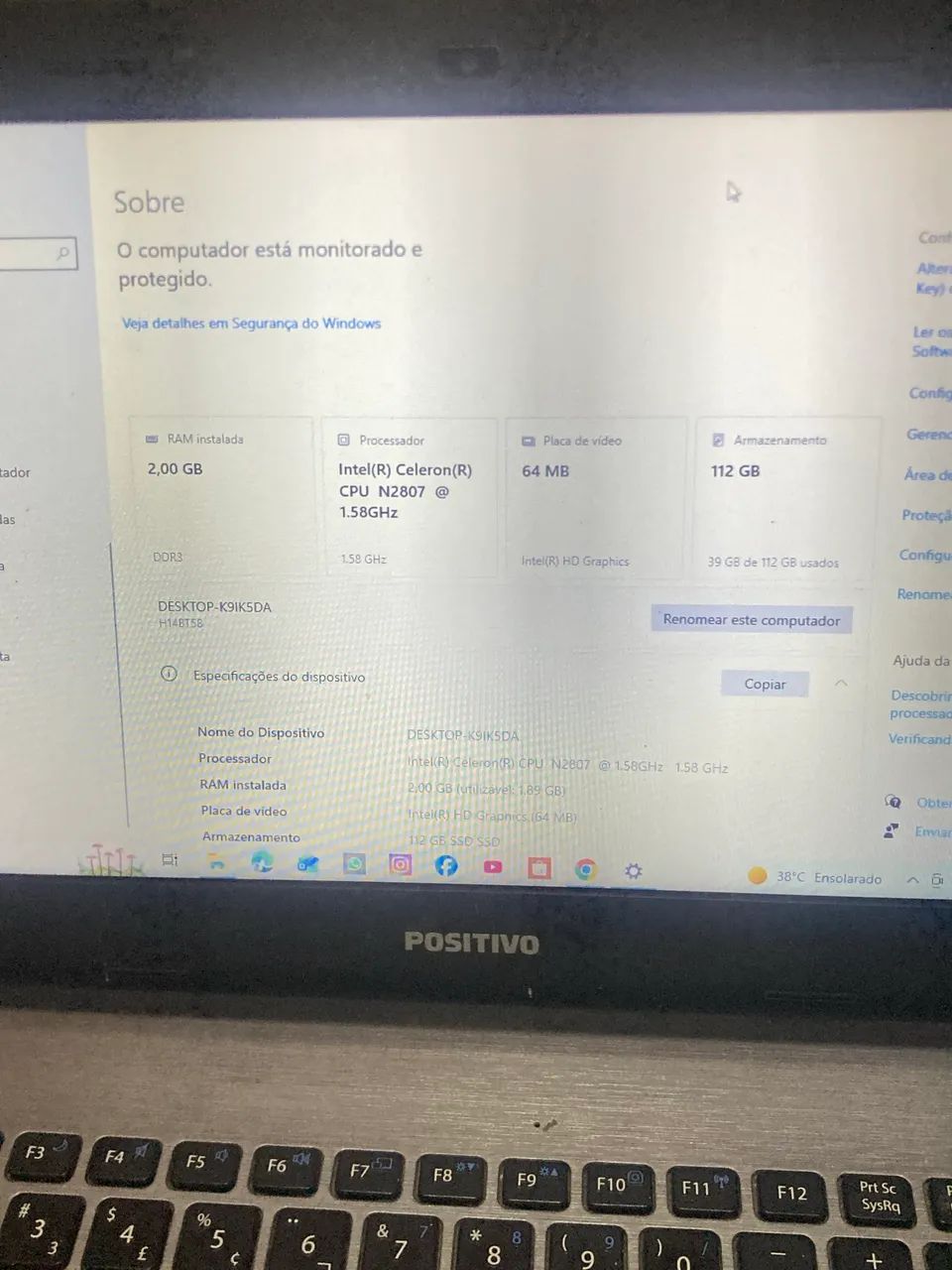 VENDO NOTEBOOK POSITIVO  - Foto 2