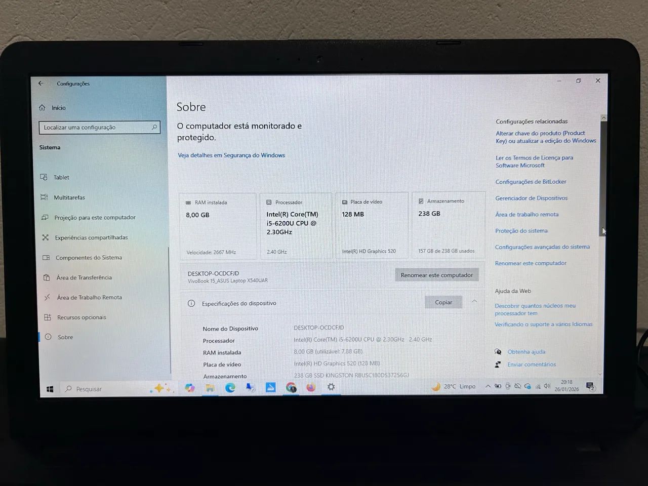 NOTEBOOK ASUS CONSERVADO - Foto 2