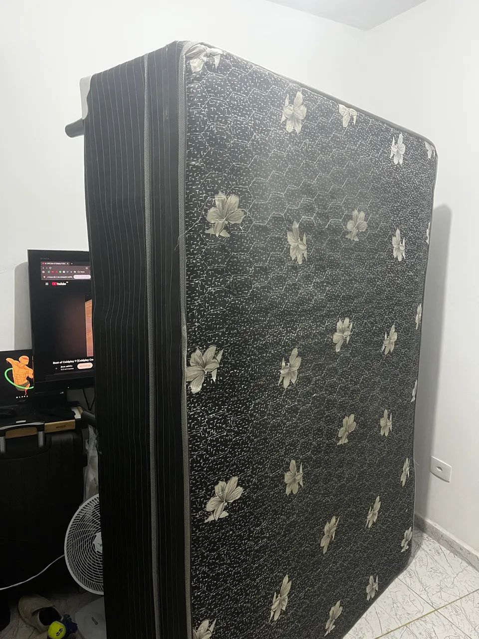Cama box casal preta 