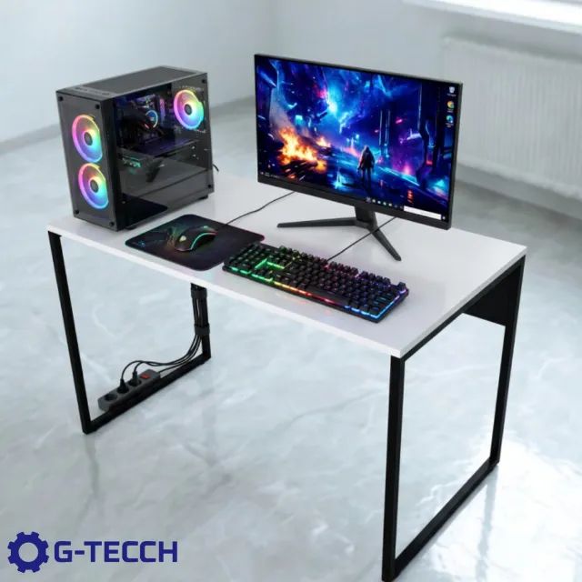Escrivaninha 1m NOVA Mesa de Escritório Industrial Multiuso para Notebook Computador Birô - Foto 2