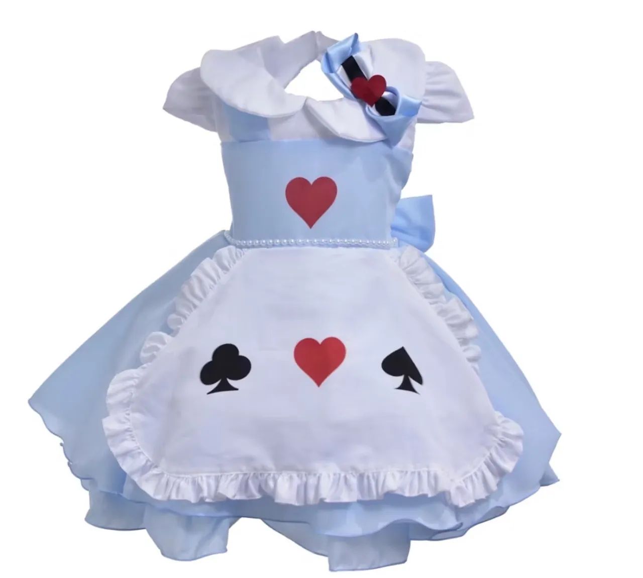 Vestido Alice no País das Maravilhas (inclui laço) - Foto 5