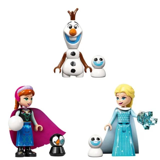 Miniaturas do Frozen Elsa, Olaf e Anna