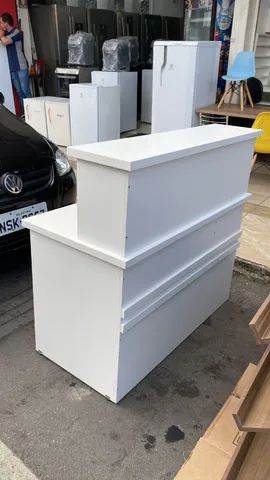 Balcão Caixa MDF reto com duas gavetas  - Foto 3