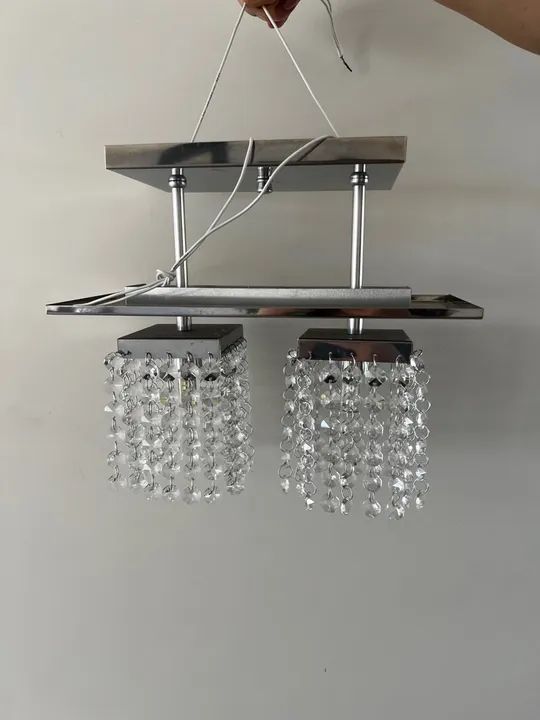 Lustre + Luminária de cristal moderno - Foto 2