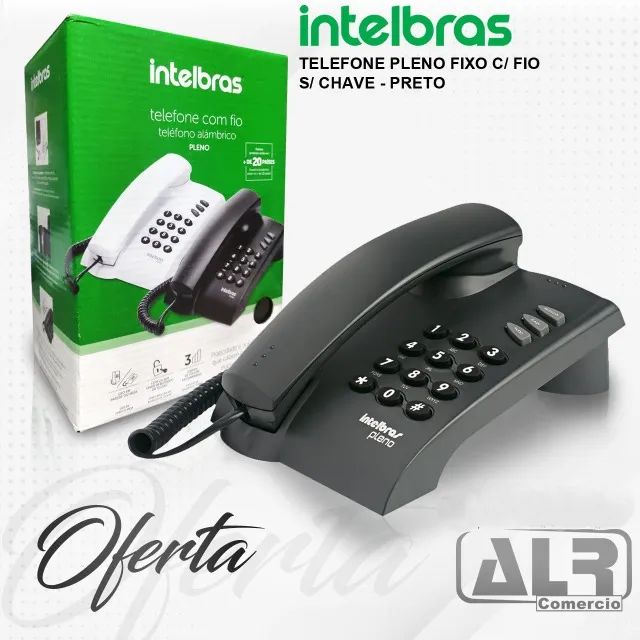 TELEFONE FIXO INTELBRAS PLENO PRETO