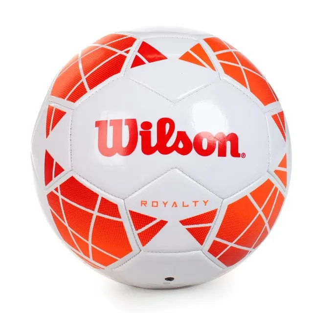 Bola de Futebol Campo Wilson Royalty Diamond Branco e Laranja