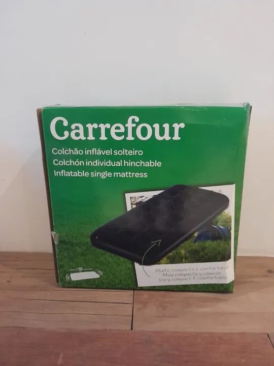 Coberta inflável solteiro  (Usado uma vez)