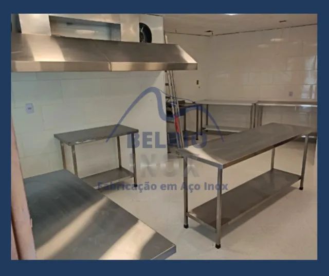 Bancada e coifa Aço inox sob medida 