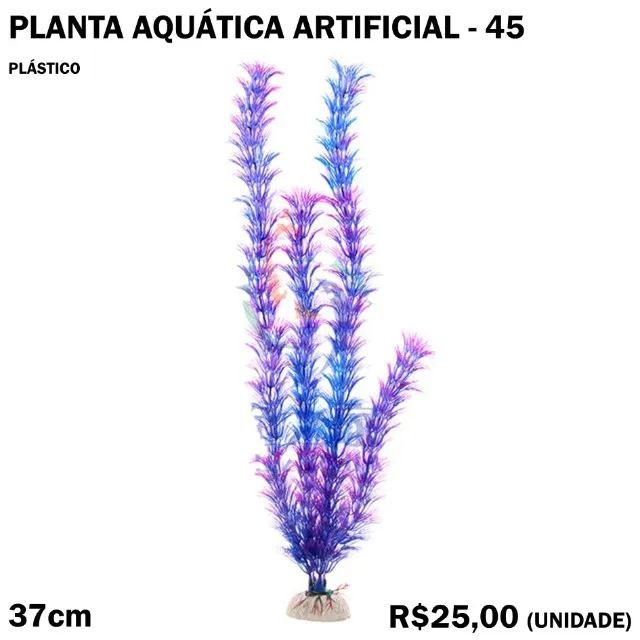 Planta azul grande Artificial para Aquário