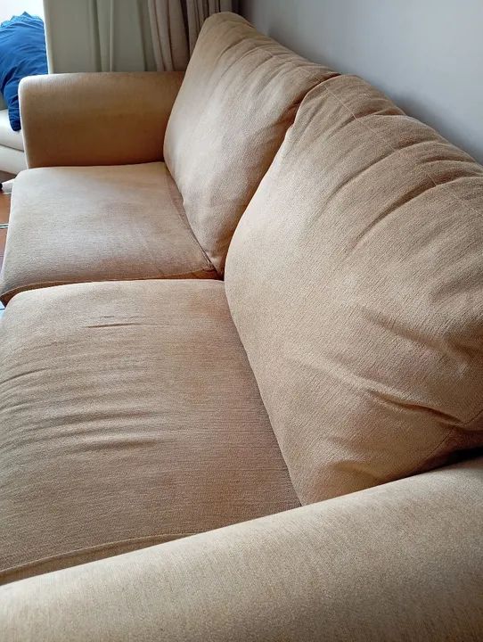Sofá 2 lugares bege - ótimo estado! - Foto 5