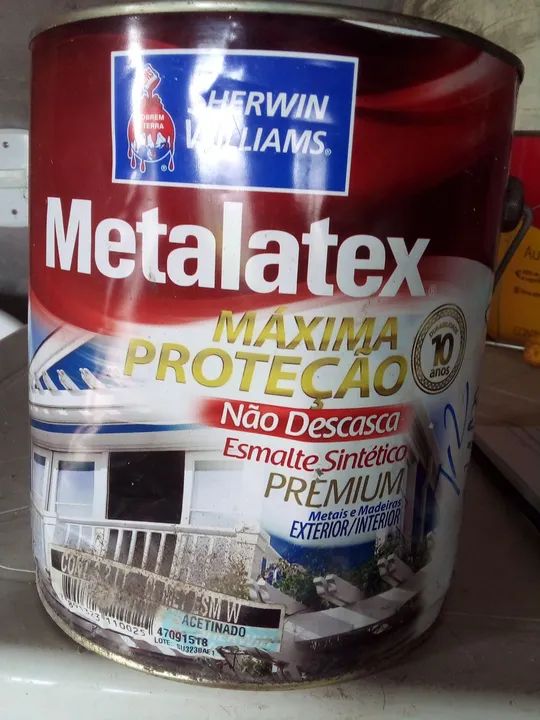 Vendo esse galão de tinta esmalte sintético para madeira e metal  - Foto 2