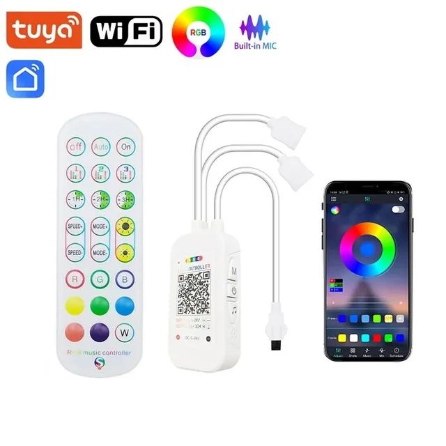 Controladora de Fitas de Led Tuya, Compatível com Alexa, Controle a distância 