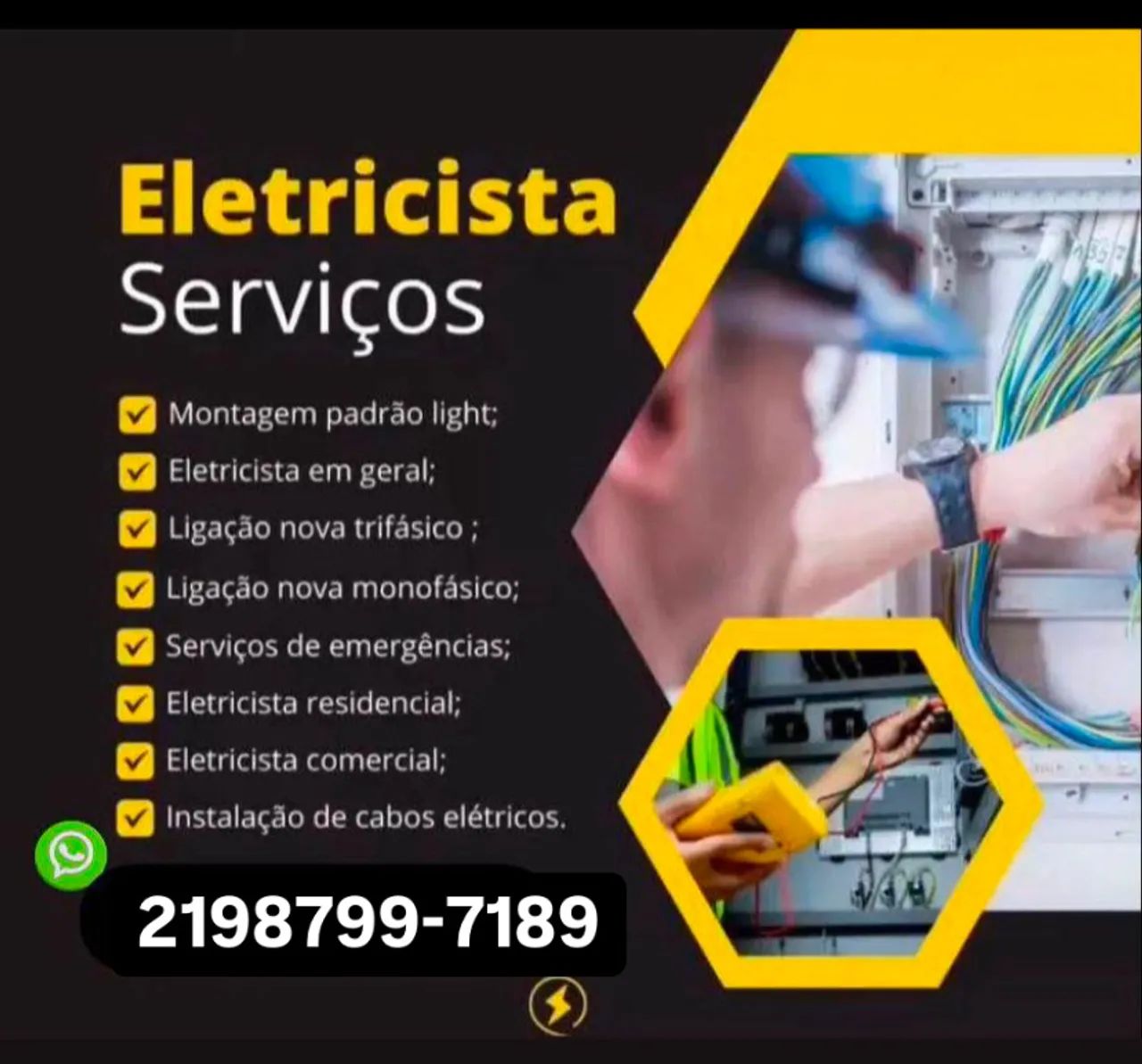 Eletricista padrão light , realizamos todo tipo de serviço junto a light  - Foto 2