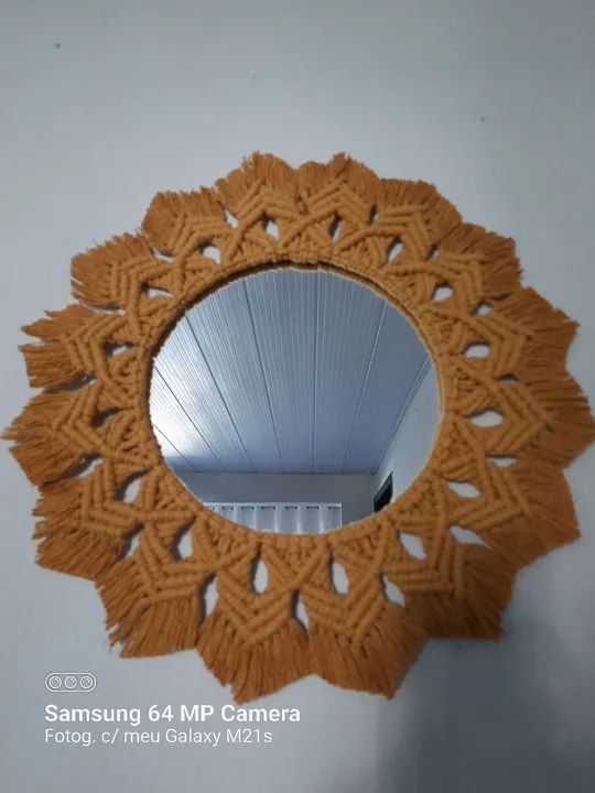 Espelho em macrame