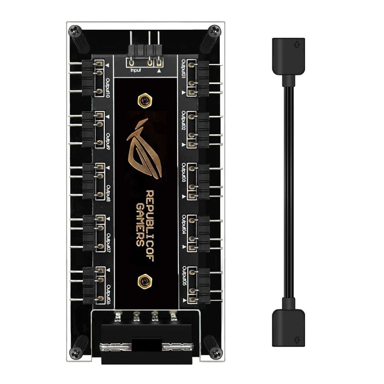 HUB MULTI ARGB 5V 3 PINOS 10 PORTAS TIPO MOLEX + PROTEÇÃO - Foto 5
