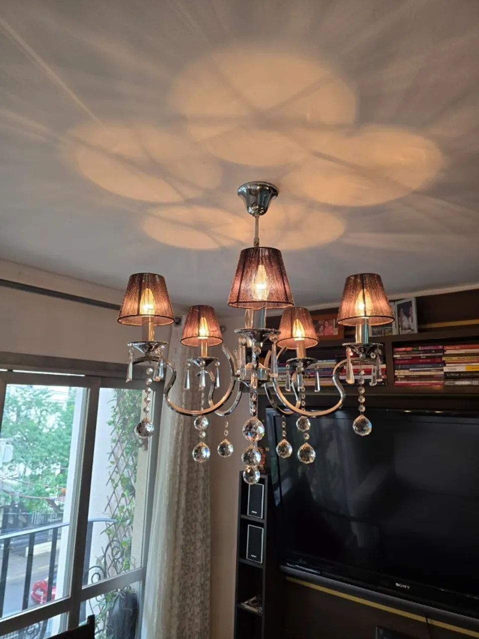 Lustre Clássico com Cristais