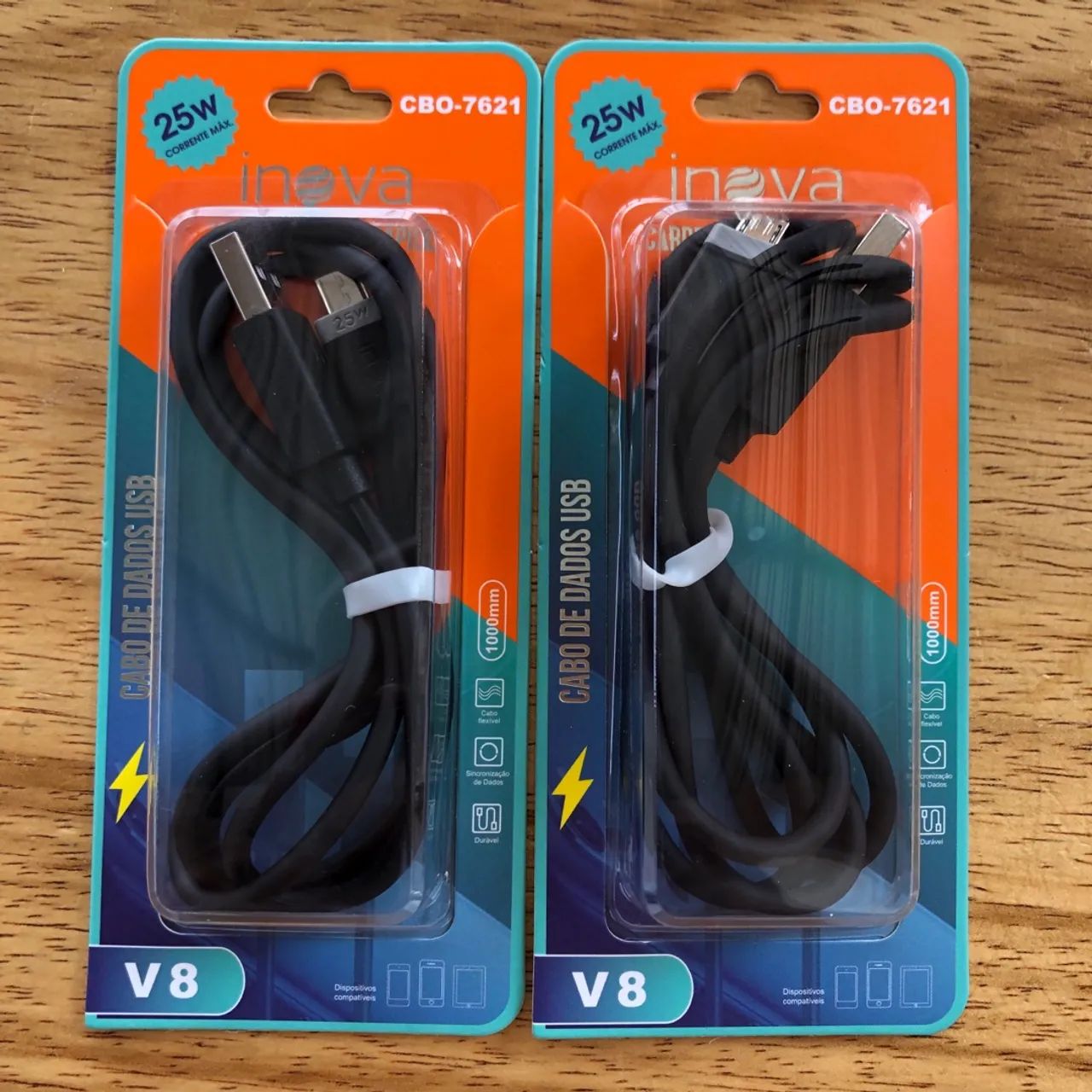 Cabo USB V8 e Tipo C 1 Metro - 25W - Inova