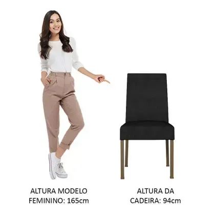 Cadeira Cleo Veludo para Mesa de Jantar - Foto 2