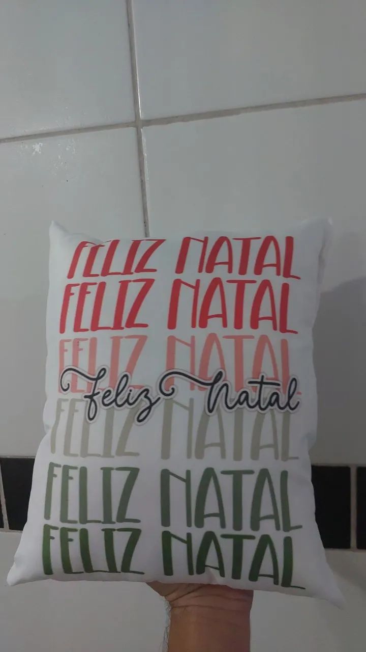 Almofadas personalizadas com fotos, frases e natal - Foto 4