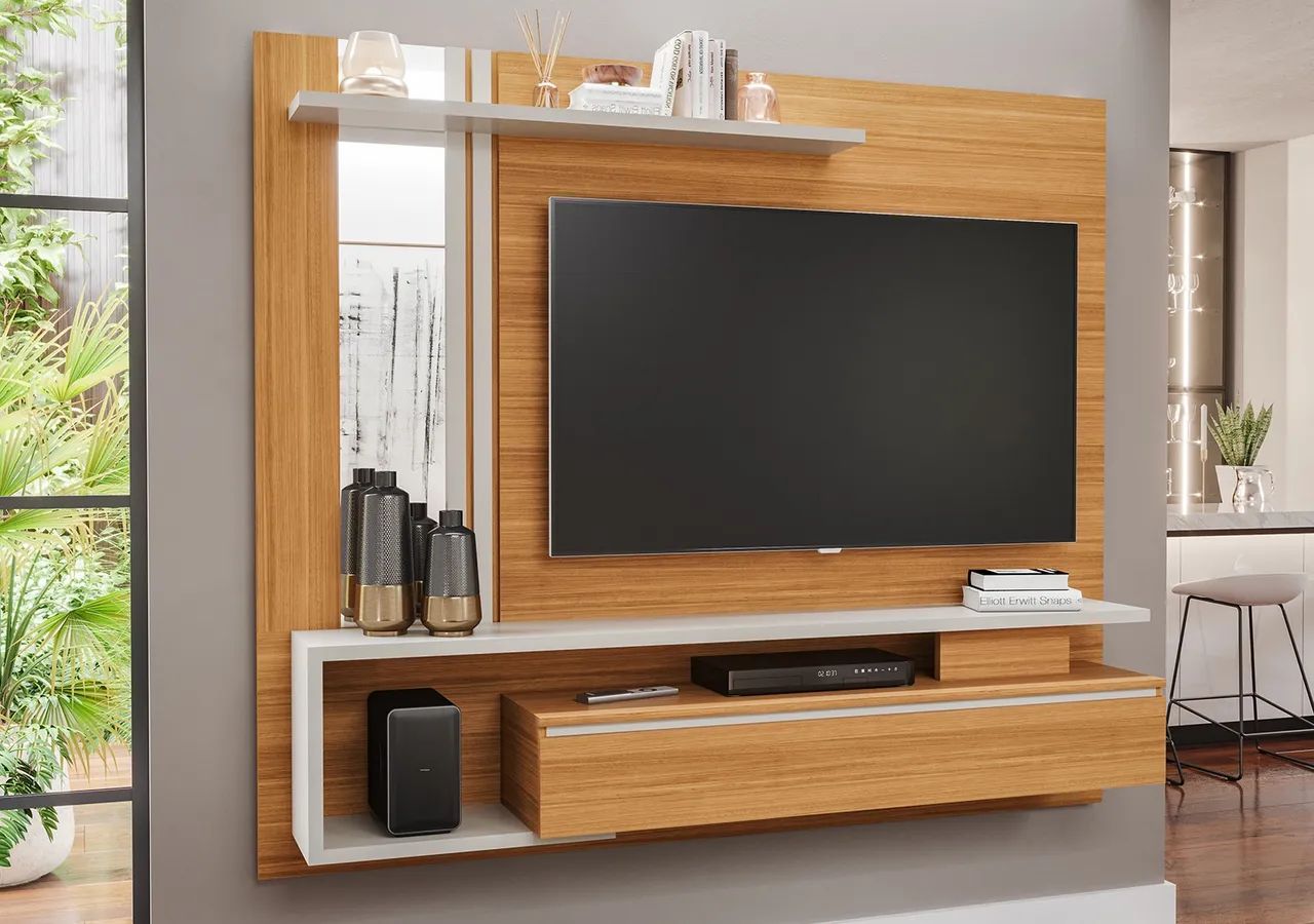 Painel Treviso Permobili 100% MDF, para TVs até 55 Polegadas - Entrega Imediata;