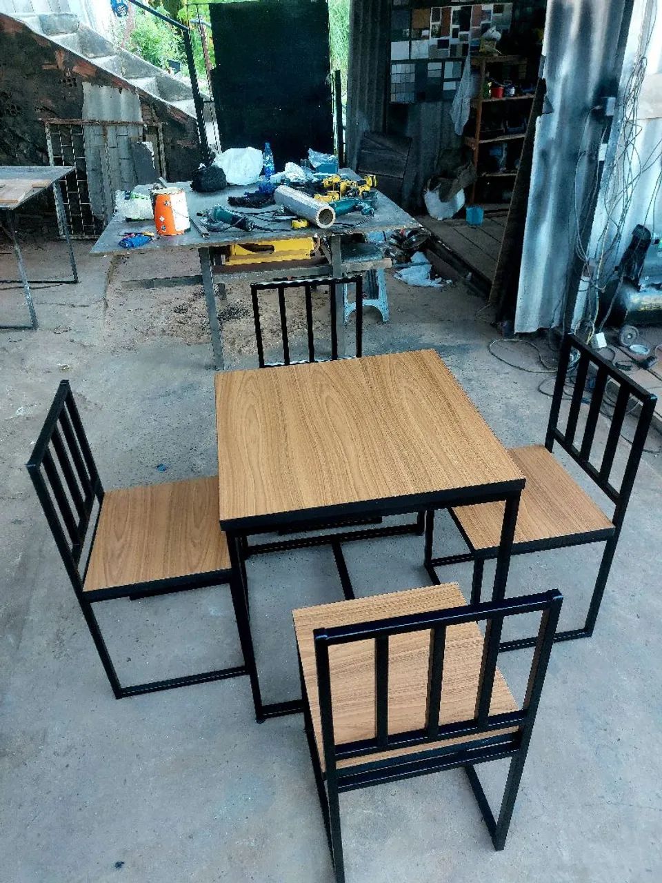 Conjunto Mesa e Cadeiras Industrial - Foto 3